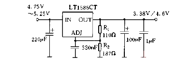 Using LT1585 to form a <strong>output voltage</strong> adjustable <strong>power supply circuit diagram</strong>.gif