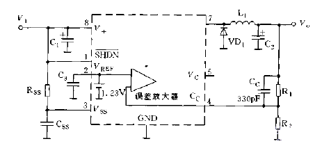 <strong>Output voltage</strong> adjustment method of MAX750,758<strong>Circuit diagram</strong>.gif