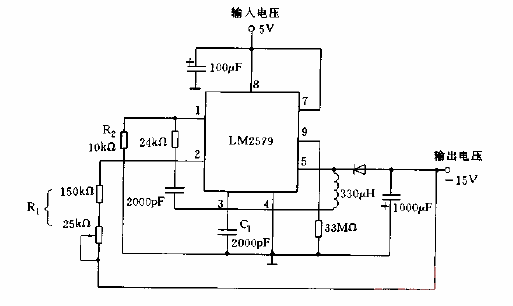 Use<strong>LM</strong>2579 to form a +15V, -15V<strong>DC</strong>,<strong>DC</strong><strong>converter circuit diagram</strong>.gif