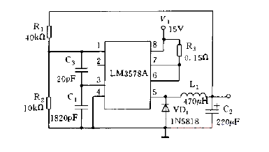 <strong>LM</strong>3578A is used as a <strong>buck regulator</strong><strong>Circuit diagram</strong>.gif