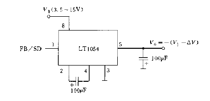 Negative<strong>voltage</strong><strong>converter circuit diagram</strong> composed of LT1054.gif