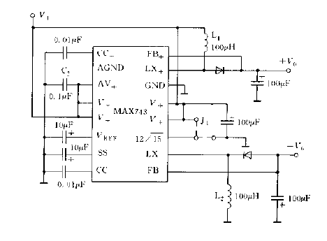 Basic <strong>application circuit diagram</strong> of MAX743.gif