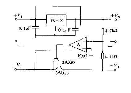 <strong>Negative voltage</strong> tracking positive voltage <strong>Stabilized power supply circuit</strong> Figure.gif