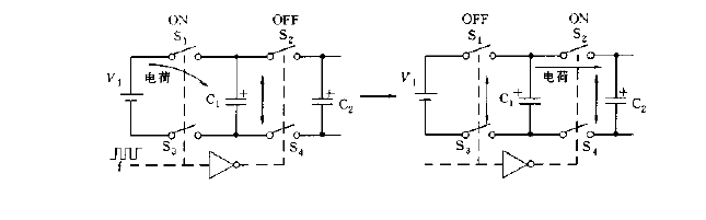 <strong>Charge pump</strong><strong>Circuit principle</strong>No load<strong>Circuit diagram</strong>.gif