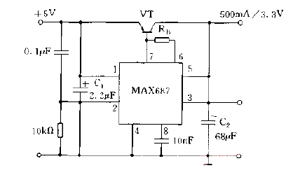 Typical <strong>application circuit diagram</strong> of MAX687.gif