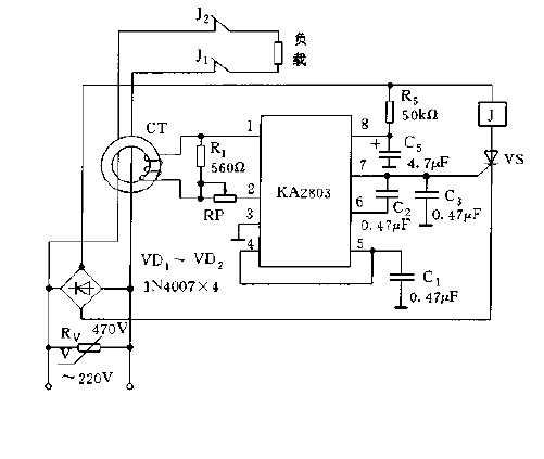 Typical<strong>application circuit diagram of KA2803</strong>.gif