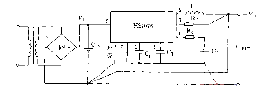 Step-down<strong>DC</strong>,<strong>DC</strong><strong>converter circuit diagram</strong> composed of HS7076.gif