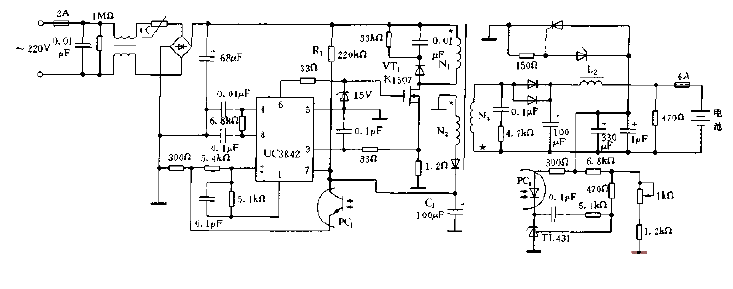 <strong>Charger circuit diagram</strong> composed of <strong>UC3842</strong>.gif