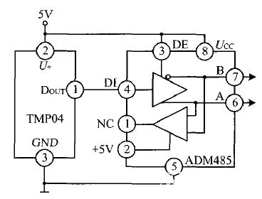 Remote temperature measurement circuit with external buffer