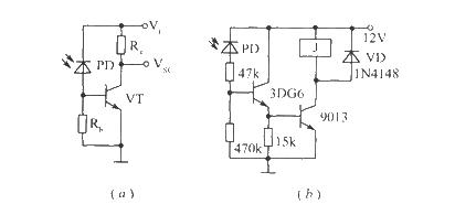 Photodiode optical signal amplification and switching circuit