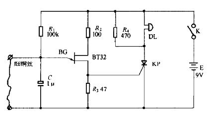 Filament touch alarm circuit diagram