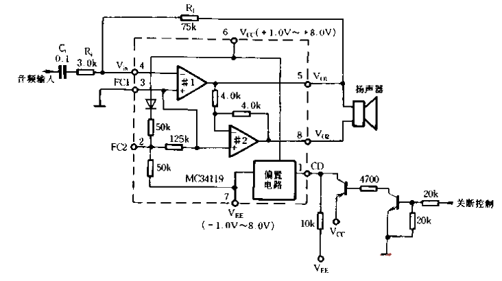 36.<strong>Low Power</strong><strong>Audio Amplifier</strong>MC34119-05.gif