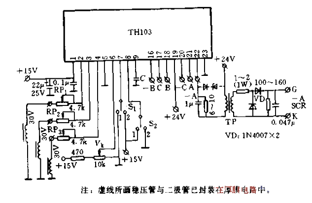 Typical application connection diagram of TH103