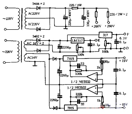 Tube power amplifier driven by NE553202