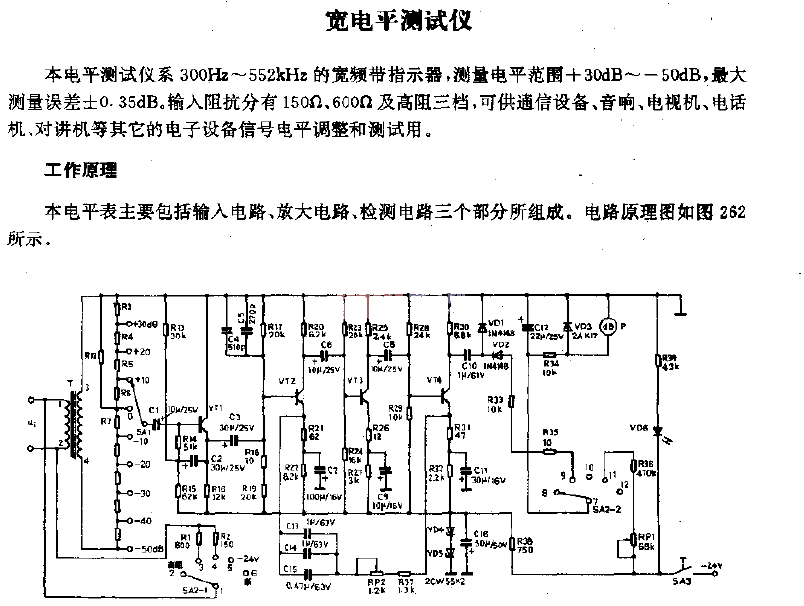 Wide level tester circuit diagram