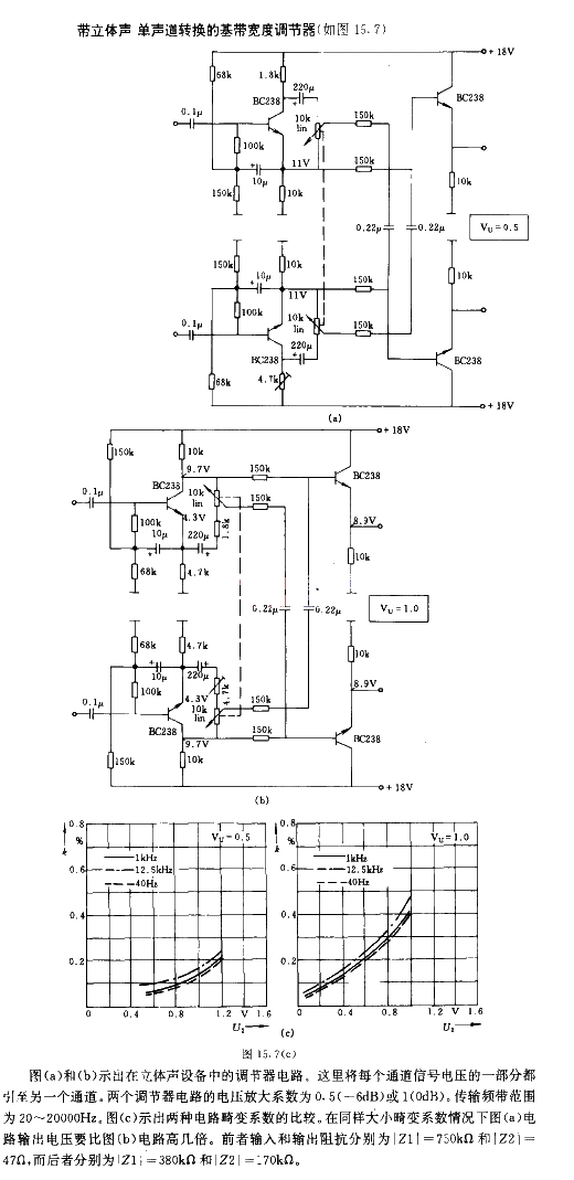 Baseband width adjuster with stereo-mono conversion