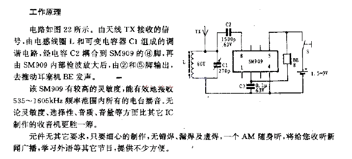 Walkman radio circuit diagram