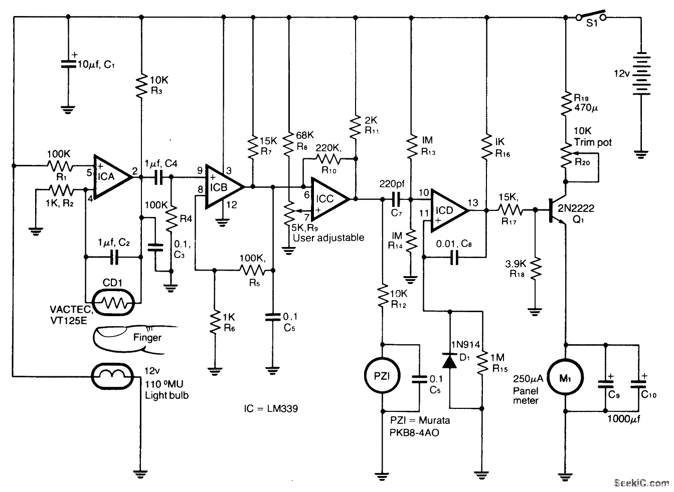 Heart rate detection circuit