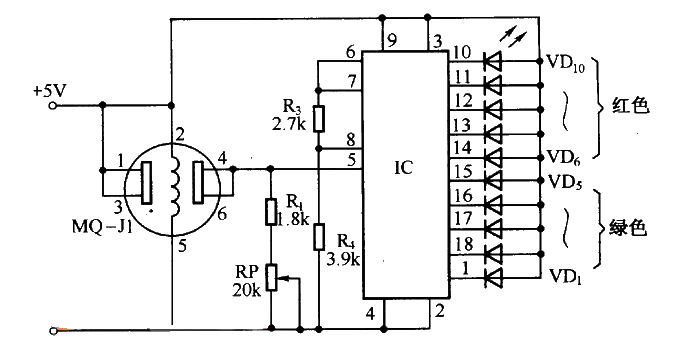 Portable alcohol tester circuit diagram