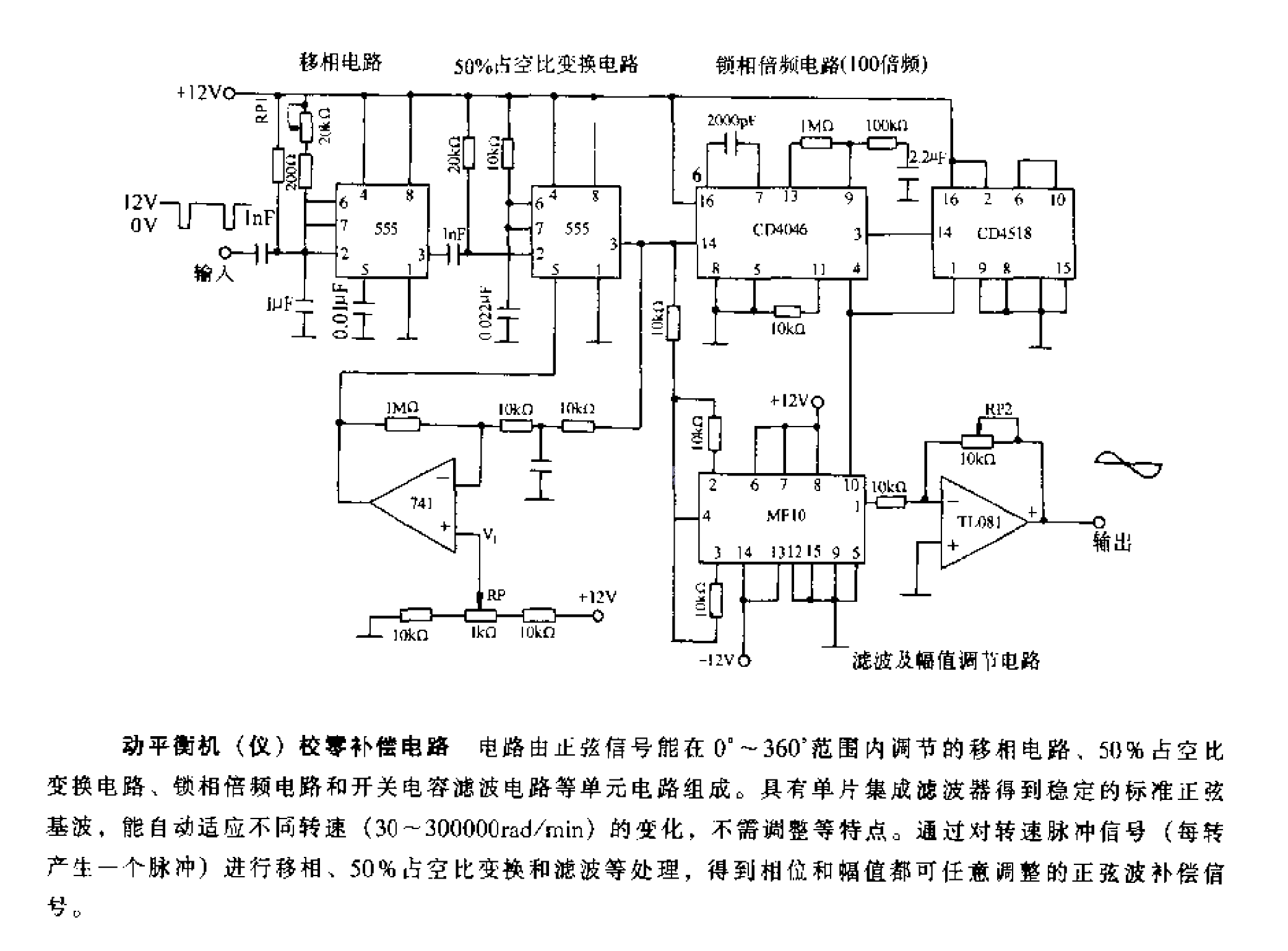 Dynamic balancing machine (instrument) zero calibration<strong>Compensation circuit</strong>.gif