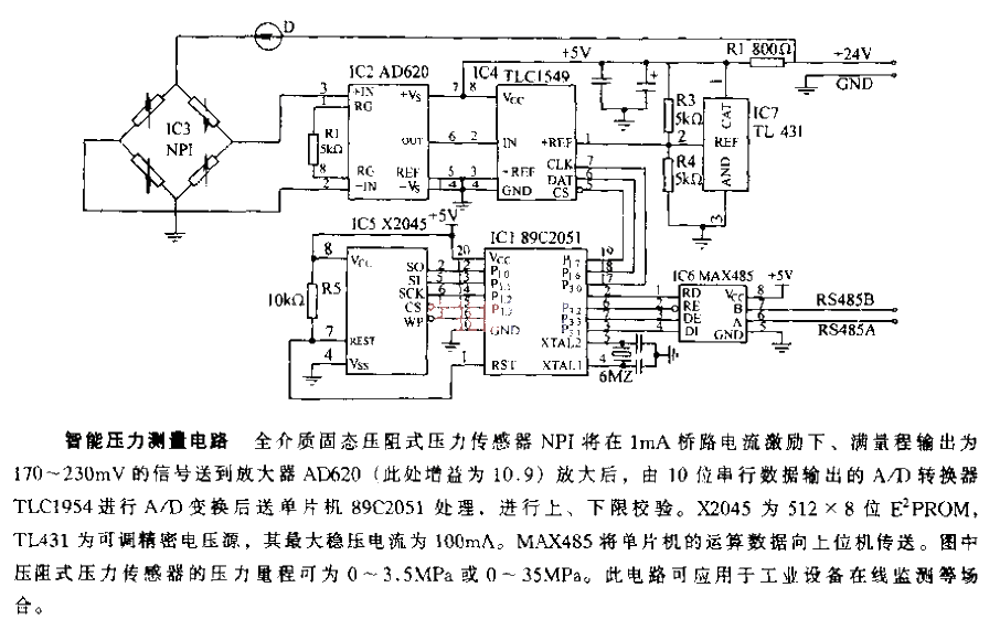 Intelligent pressure measurement circuit