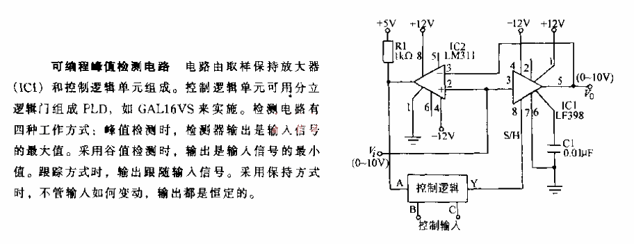 Programmable peak detection circuit