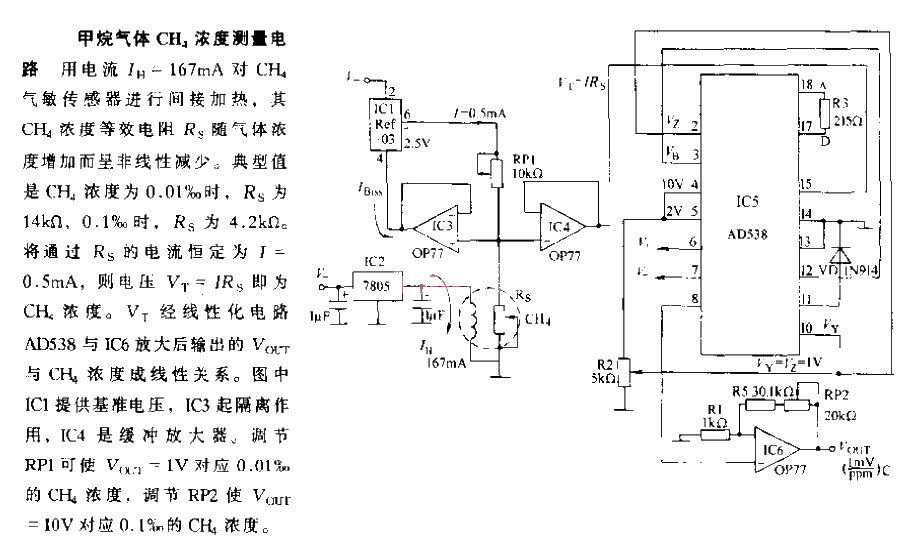 Methane gas CH4 concentration<strong>Measurement circuit</strong>.gif