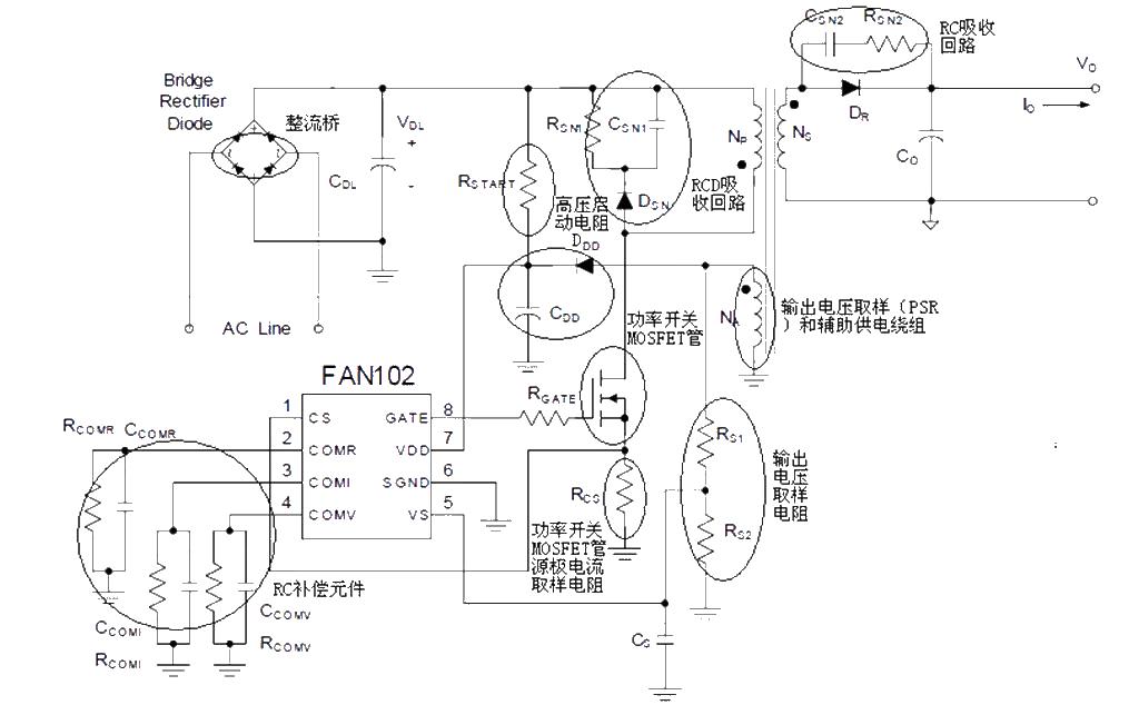 Primary Side Control PWM Controller Application Circuit