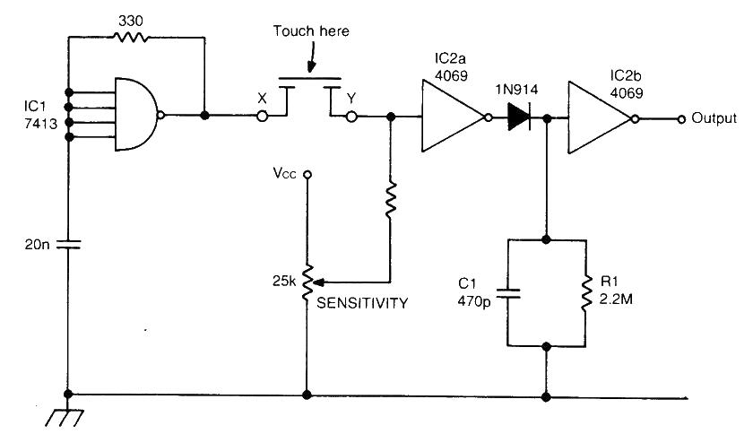 CMOS touch circuit