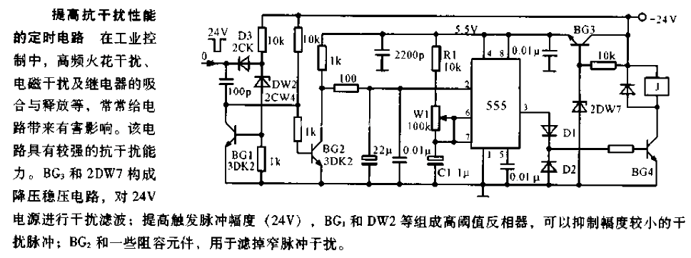 Timing circuit to improve anti-interference performance