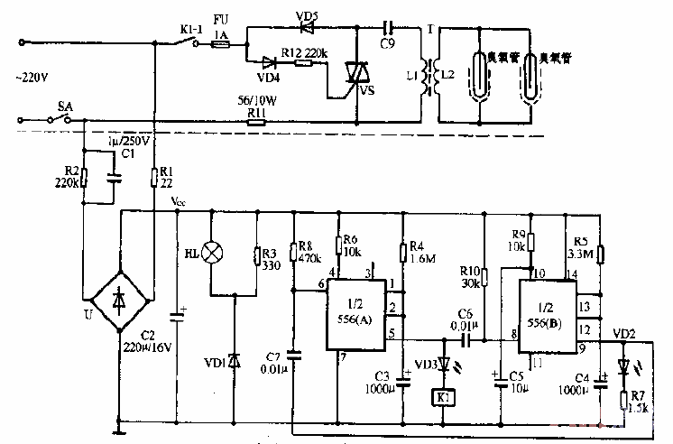 Zhenyu XSX-BⅢ<strong>Electronic</strong>Freshkeeping<strong>Disinfection Cabinet Circuit Diagram</strong>.gif