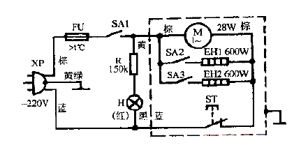 Yale brand FB-12A cooling<strong>heater</strong> circuit diagram.gif