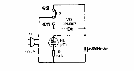 Jingbao brand JB-30A temperature-adjustable <strong>ion</strong> steam electric iron <strong>circuit diagram</strong>.gif