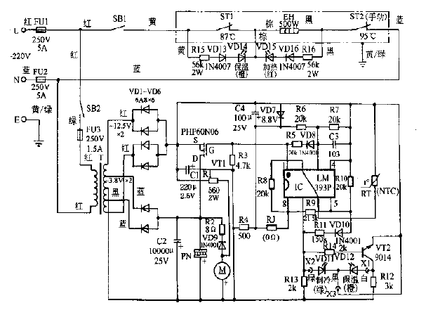 Angel YLR0.7-5-26TD type hot and cold drinking water<strong>machine circuit diagram</strong>.gif