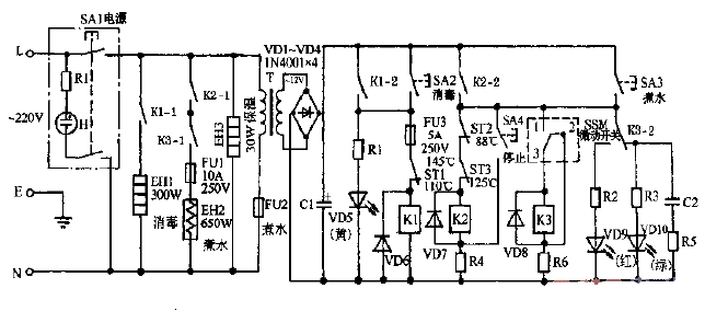 Lingnan brand<strong>PD</strong>GZ-65, 30<strong>fully automatic</strong><strong>electronic</strong> drinking fountain<strong>circuit diagram</strong>.gif