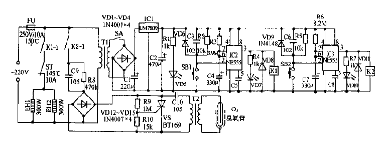 Jingyi ZGK-63L dual-function<strong>electronic</strong><strong>disinfection cabinet circuit diagram</strong>.gif