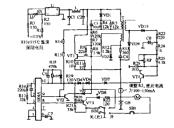 Hitachi premium electric shaver circuit diagram