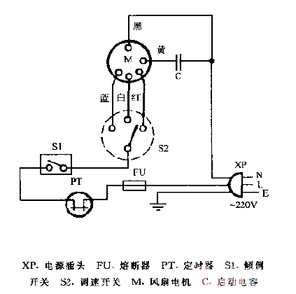 转页扇电路图图片