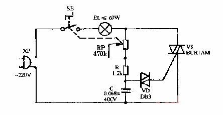 Kangfa brand EQF-98I type<strong>Electronic</strong>Dimmable<strong>Table lamp circuit diagram</strong>.gif