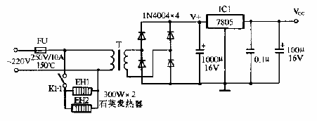 Herbalife SDX-51A (52A) series computerized disinfection cabinet power supply and heating device wiring diagram