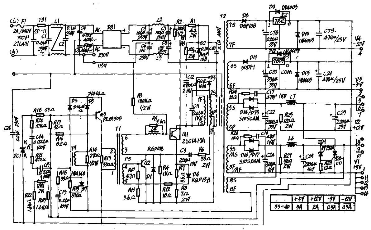 IBM-PC∕XT power supply circuit diagram 03