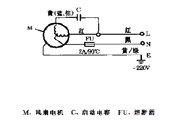 Yonghua brand APT series ceiling type, DPT12 series duct type ventilation fan<strong>Circuit diagram</strong>.gif