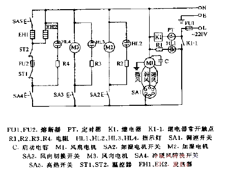 <strong>Gree</strong> Brand DF168, DF168A Heating and Cooling<strong>Air Conditioning Fan</strong><strong>Circuit Diagram</strong>.gif