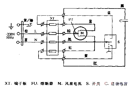 Jinling brand two-way ventilation fan<strong>Circuit diagram</strong>.gif