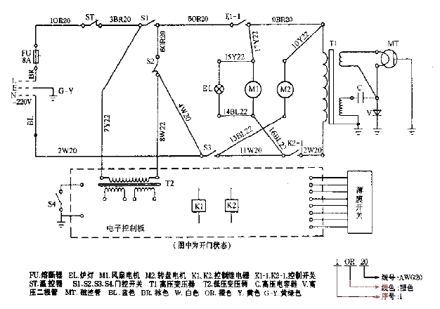 <strong>Fuji</strong>Bao W-8511<strong>Computer</strong>style<strong>Microwave oven</strong><strong>Circuit diagram</strong>.gif