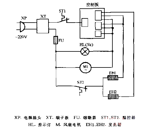 暖风机接线原理图图片