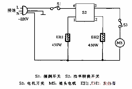 <strong>Midea</strong>LS9A, LS11A far infrared<strong>Electric heater</strong><strong>Circuit diagram</strong>.gif