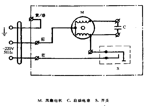 Jinling brand A<strong>PC</strong>20-4-1 window ventilation fan<strong>Circuit diagram</strong>.gif