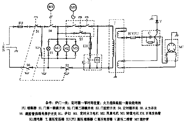 <strong>Ganz</strong>WD700, WD800 mechanical grill type<strong>Microwave oven</strong><strong>Circuit diagram</strong>.gif