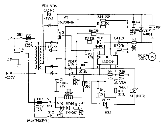 Angel JD-22L hot and cold drinking water<strong>machine circuit diagram</strong>.gif